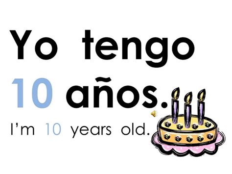 I Am Years Old In Spanish .